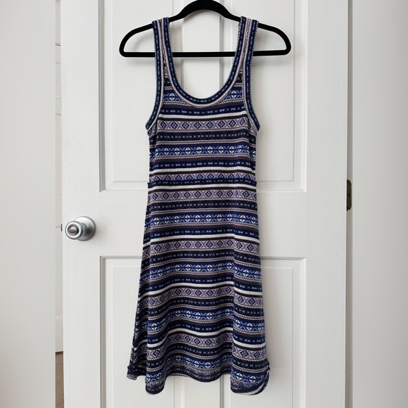 Free People Nordic Fair Isle Sweater Dress Sleeveless Wool Blend Size S - Picture 3 of 11